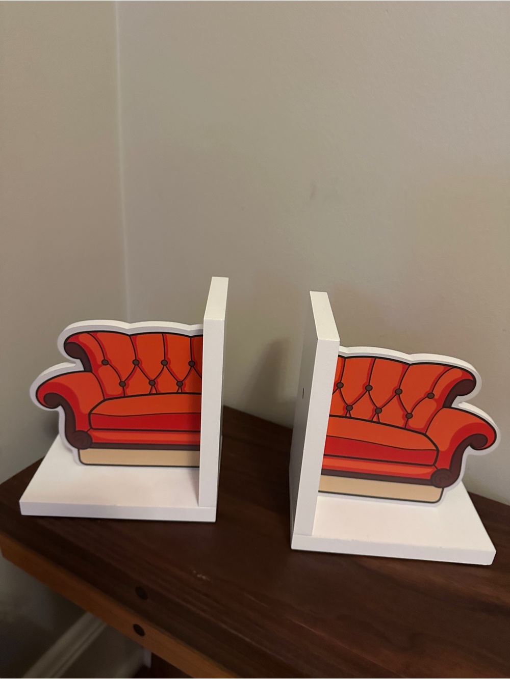Friends themed Red Sofa Decorative Bookends - Pair